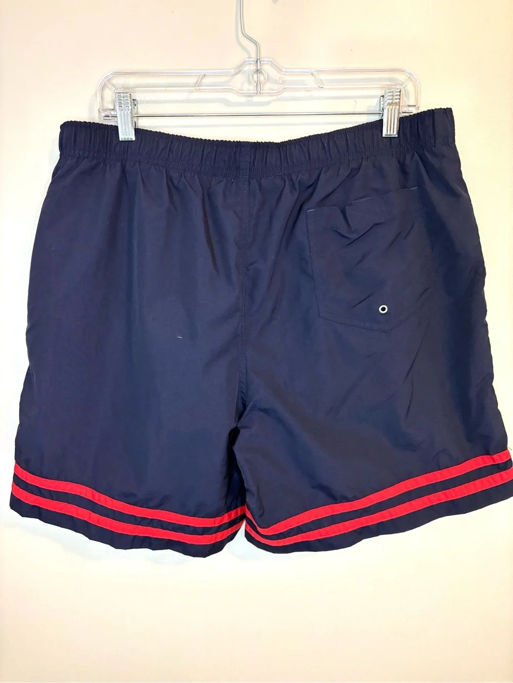 Polo Sport Ralph Lauren Swim Trunks Navy Red Stripe L